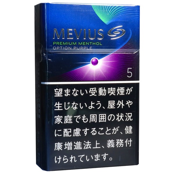 柔和七星梅比乌斯蓝莓5mg · 日本香烟/メビウス プレミアムメンソール オプション パープル 5