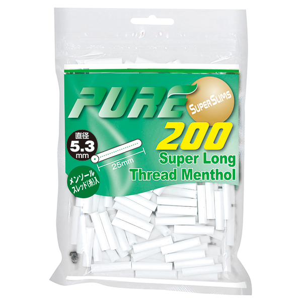 PURE滤嘴超细款超强薄荷5.3mm*25mm · 手卷耗材/ピュア・スーパースリム・ロング・ スレッドメンソール・フィルター